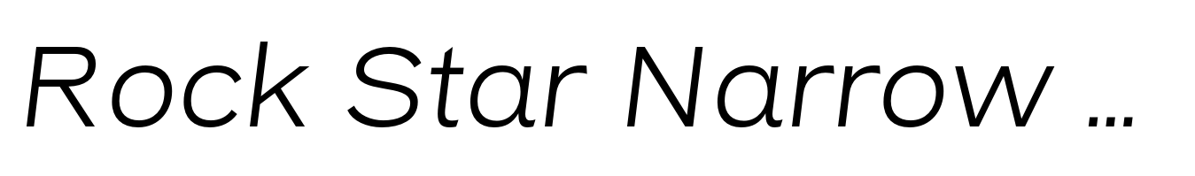 Rock Star Narrow Light Italic